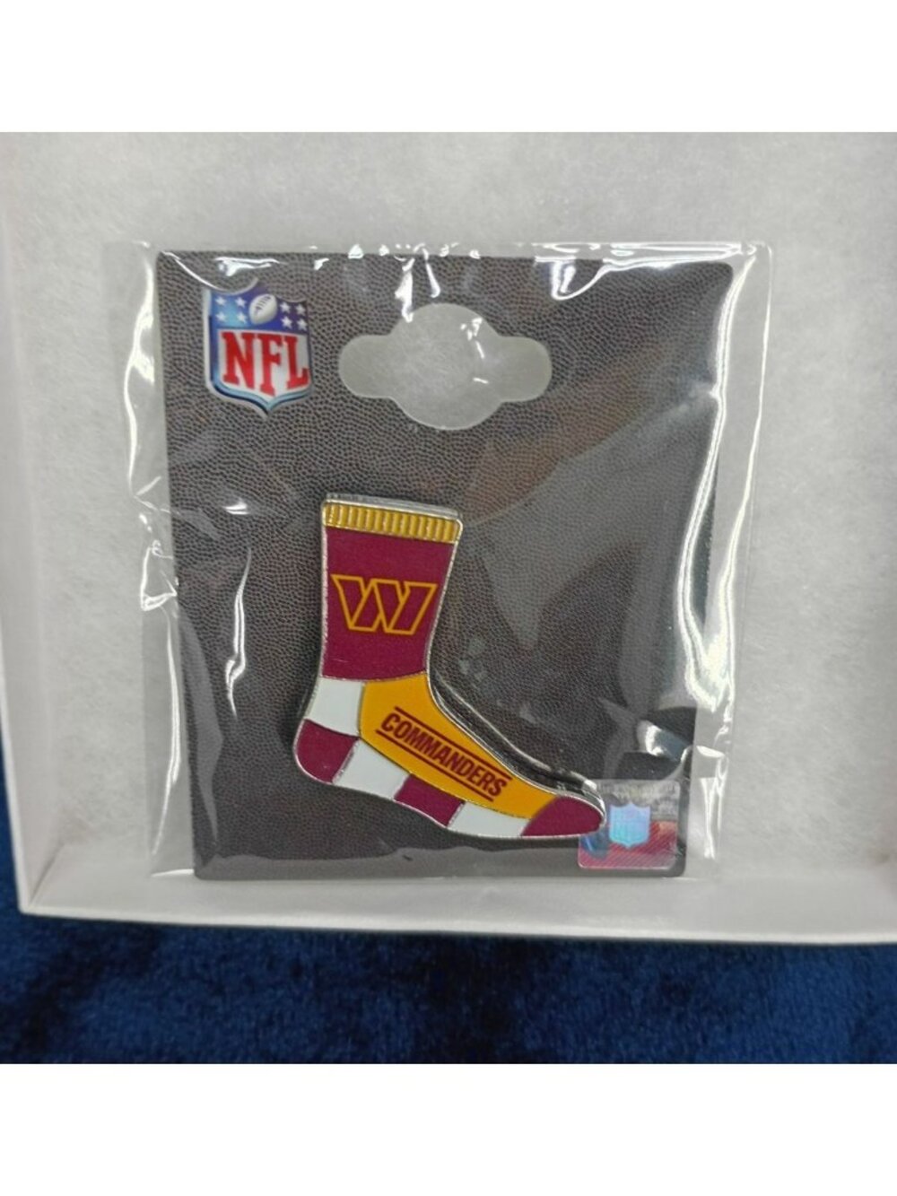 NFL Washington Commanders Sock-Shaped Collectible Lapel Pin New Gift